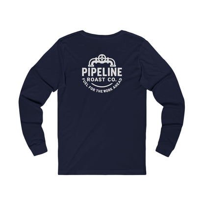 Pipeline Roast Co. Branded Long Sleeve T-Shirt – Coffee Lover’s Graphic Tee, Blue Collar Workwear Shirt, Gift for Hardworking Men & Women, Unisex Layering Top