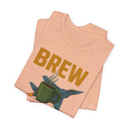 Brew Force Coffee Tee, Unisex Coffee Lover's T-Shirt, Gifts for Baristas, Father’s Day Gift, Coffee Enthusiast Apparel