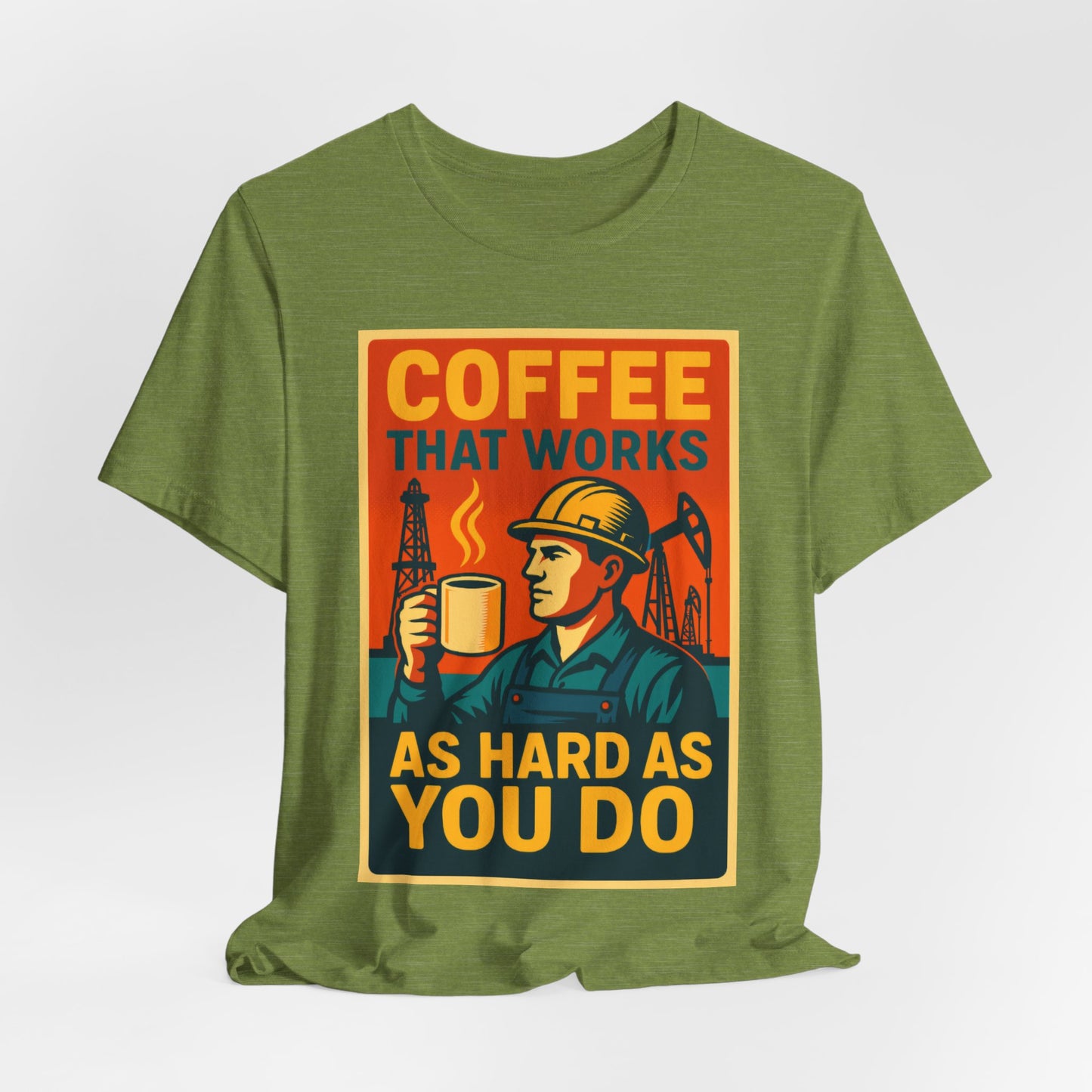 Oil and Gas Coffee T-Shirt – Pipeline Grind Tee for Hardworking Coffee Lovers