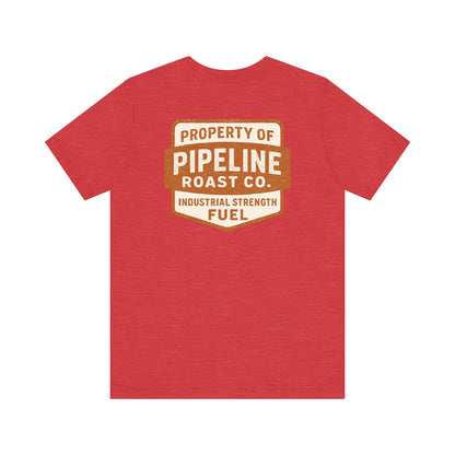 Rusty Vintage Pipeline Roast Co. Industrial Seal Tee – Rugged Workwear Style Coffee Shirt