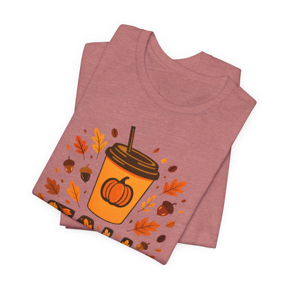 Autumn Coffee Lover Tee - Fall Vibes Unisex Shirt, Perfect for Cozy Days, Pumpkin Spice, Thanksgiving Gift, Seasonal Fashion, Casual Wear