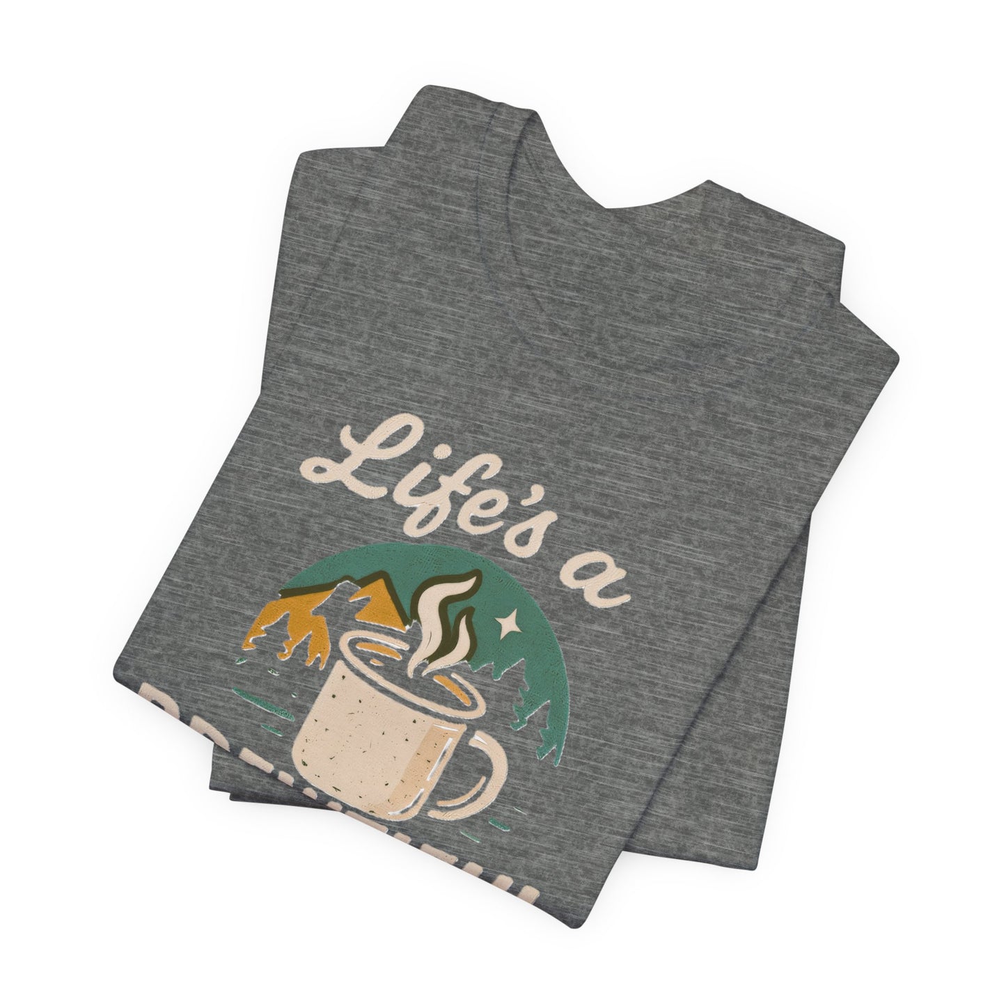 Brewtiful Adventure Tee - Unisex Short Sleeve T-Shirt, Coffee Lover Gift, Hiking Apparel, Adventure Shirt, Travel Outfit