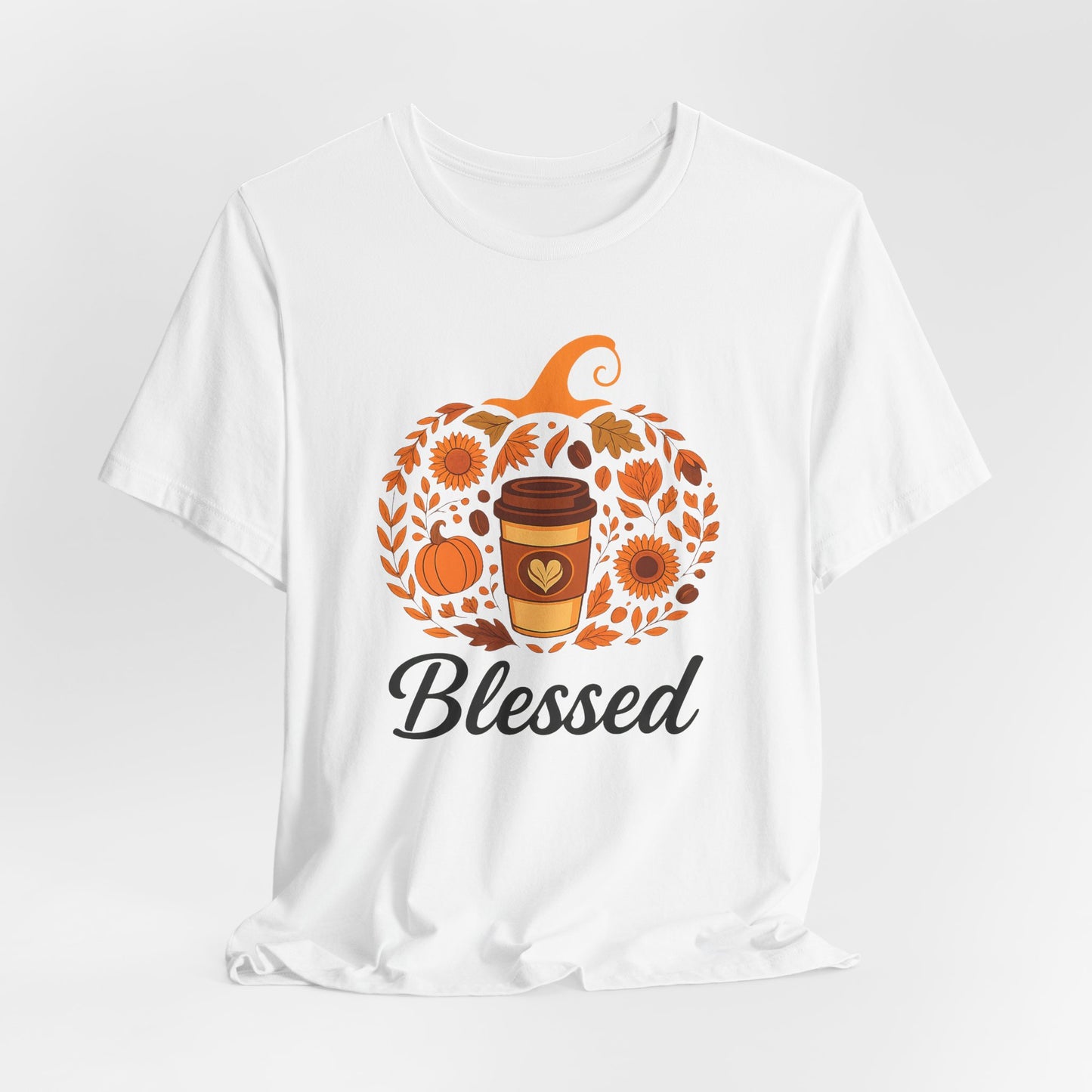 Blessed Pumpkin Fall T-Shirt - Cozy Autumn Style, Perfect Gift for Thanksgiving, Harvest Celebration, Casual Wear, Seasonal Fashion
