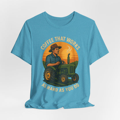 Coffee-Themed Unisex Tee, Vintage Farm Shirt, Coffee Lover Gift, Gifts for Him, Men's Graphic Tee, Cool Casual Wear