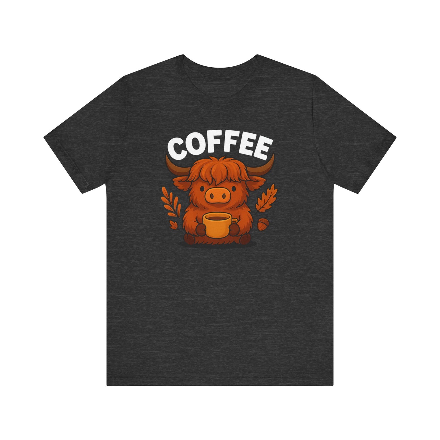 Coffee Lover’s Unisex Tee | Cute Cow Design | Perfect for Casual Gatherings, Birthdays, Coffee Lovers, Gifts