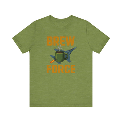 Brew Force Coffee Tee, Unisex Coffee Lover's T-Shirt, Gifts for Baristas, Father’s Day Gift, Coffee Enthusiast Apparel