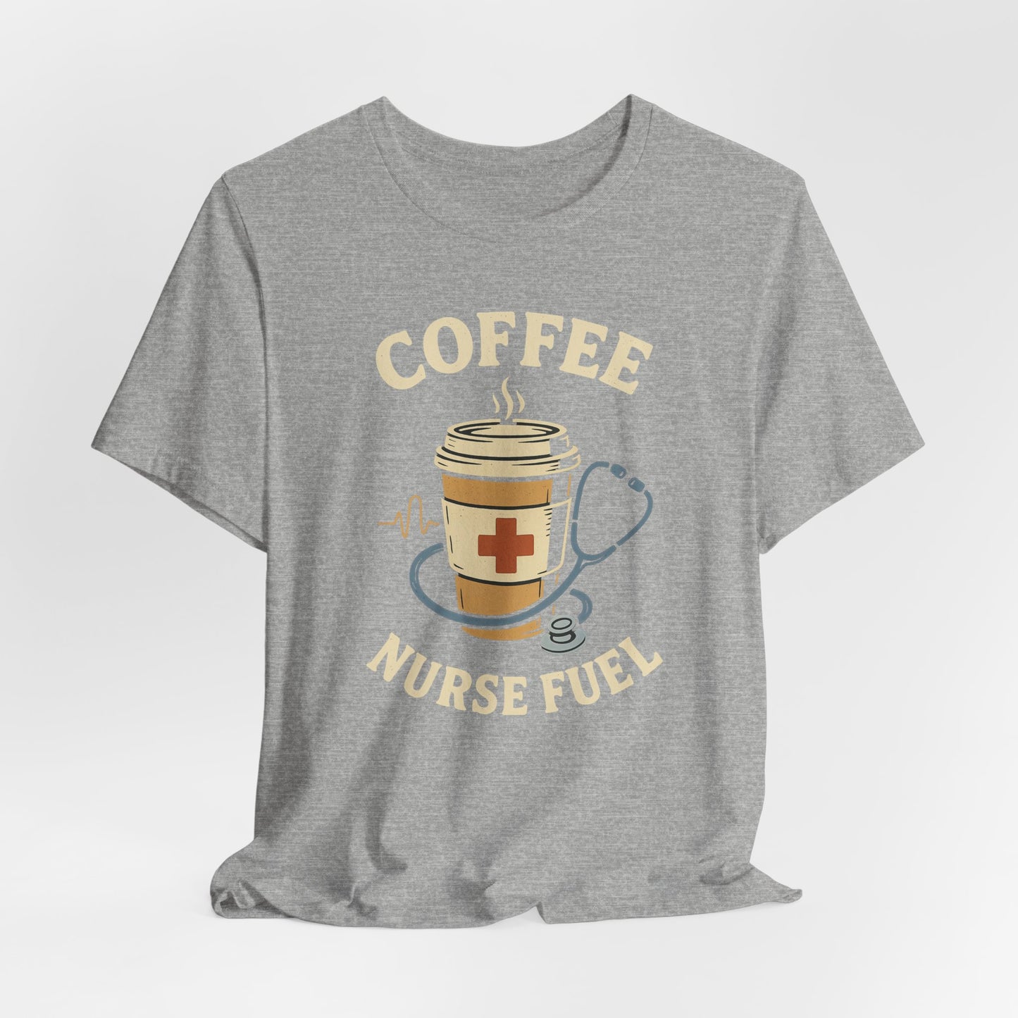 Coffee Nurse Fuel Tee | Nurse Appreciation Gift, Medical Shirt, Funny Nurse Tee, Cute Coffee T-Shirt, Healthcare Humor Clothing