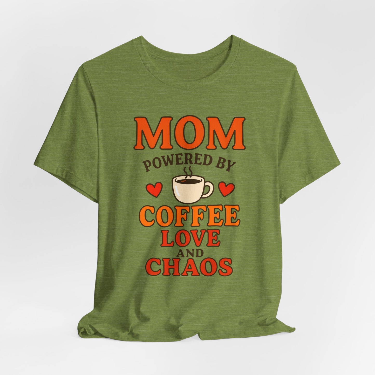 Coffee-Loving Mom Tee, Mother's Day Gift, Chaos Tee, Gift for Mom, Fun T-Shirt, Coffee Lover Apparel