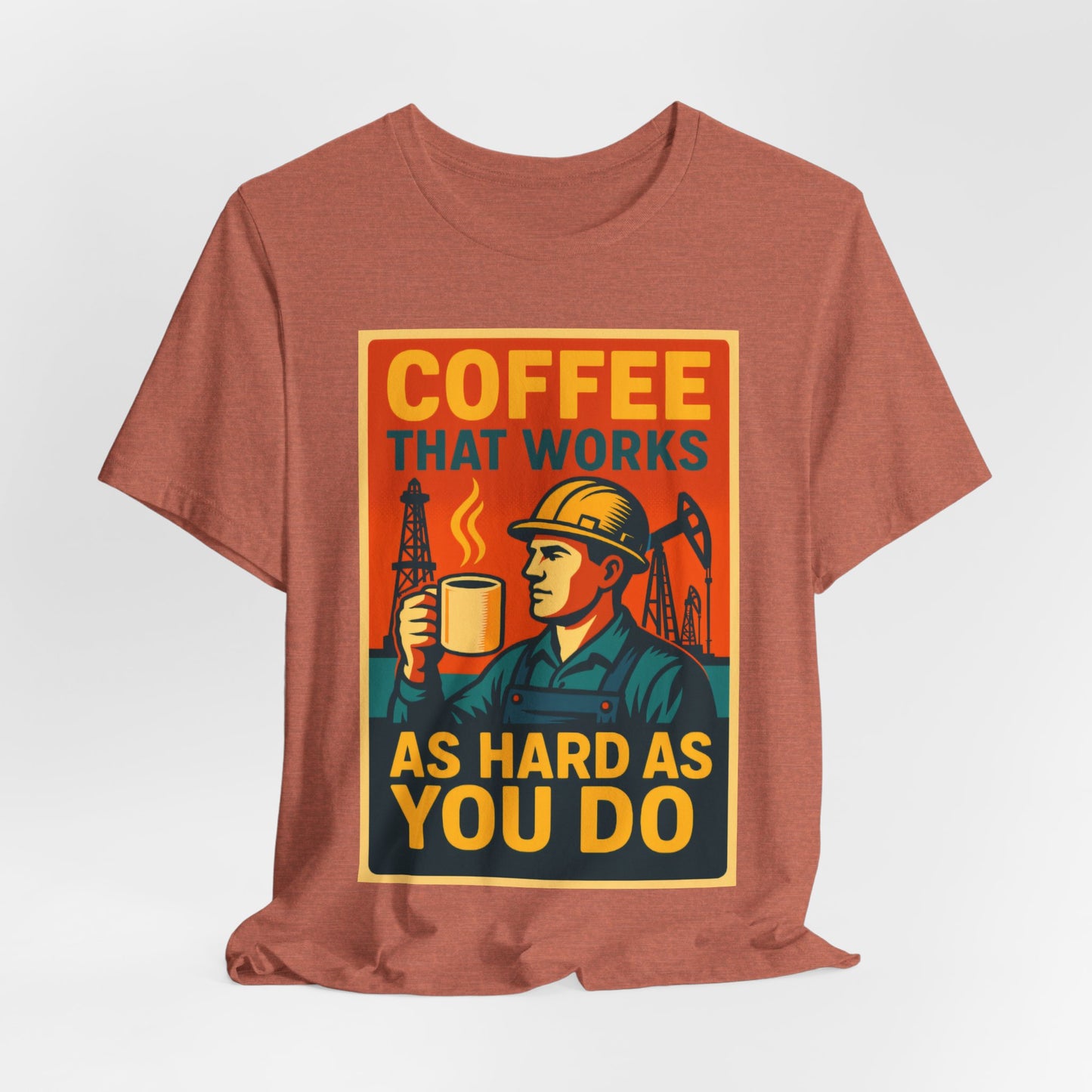 Oil and Gas Coffee T-Shirt – Pipeline Grind Tee for Hardworking Coffee Lovers