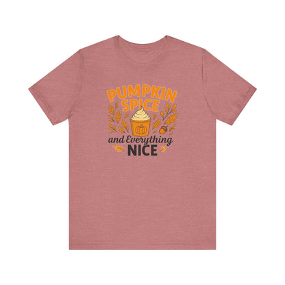Pumpkin Spice Short Sleeve Tee | Fall Fashion, Cozy Vibes, Coffee Lovers, Gift for Her, Autumn Essentials