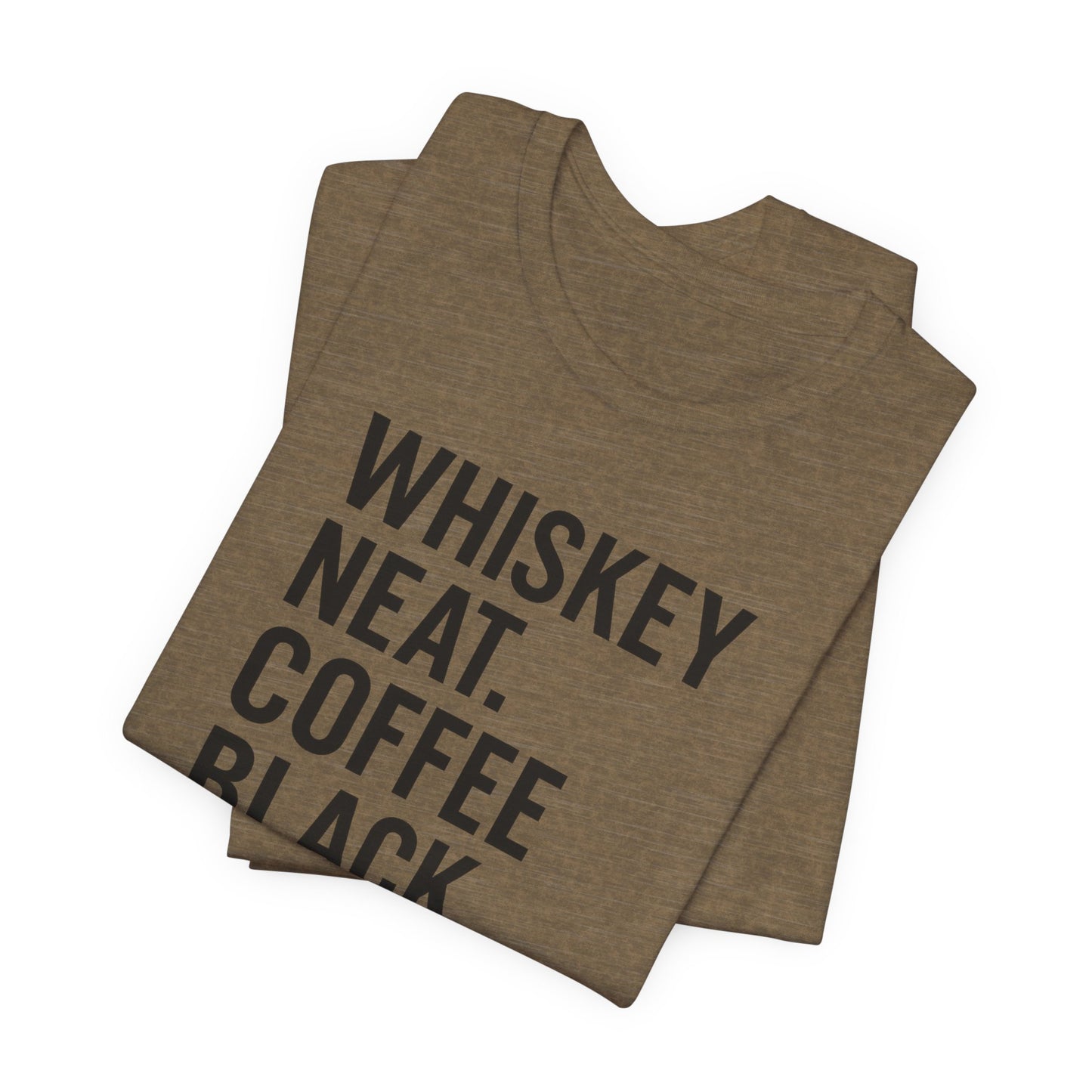 Whiskey and Coffee Graphic Tee - Perfect for Coffee Lovers, Gift Idea for Men and Women, Casual Wear, Birthday, Everyday Style