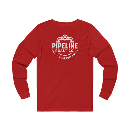 Pipeline Roast Co. Branded Long Sleeve T-Shirt – Coffee Lover’s Graphic Tee, Blue Collar Workwear Shirt, Gift for Hardworking Men & Women, Unisex Layering Top