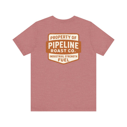 Rusty Vintage Pipeline Roast Co. Industrial Seal Tee – Rugged Workwear Style Coffee Shirt