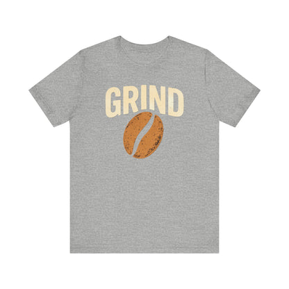 Coffee Lover's Grind Tee, Unisex Short Sleeve Shirt, Perfect Gift for Baristas, Casual Coffee Shop Style, Great for Birthdays, Coffee Days