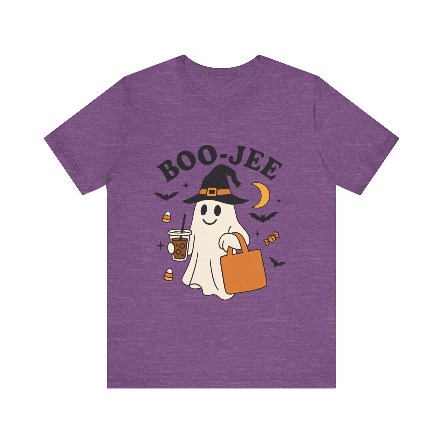Boo-Jee Coffee Ghost Halloween T-Shirt – Funny Spooky Brew Tee for Coffee Lovers