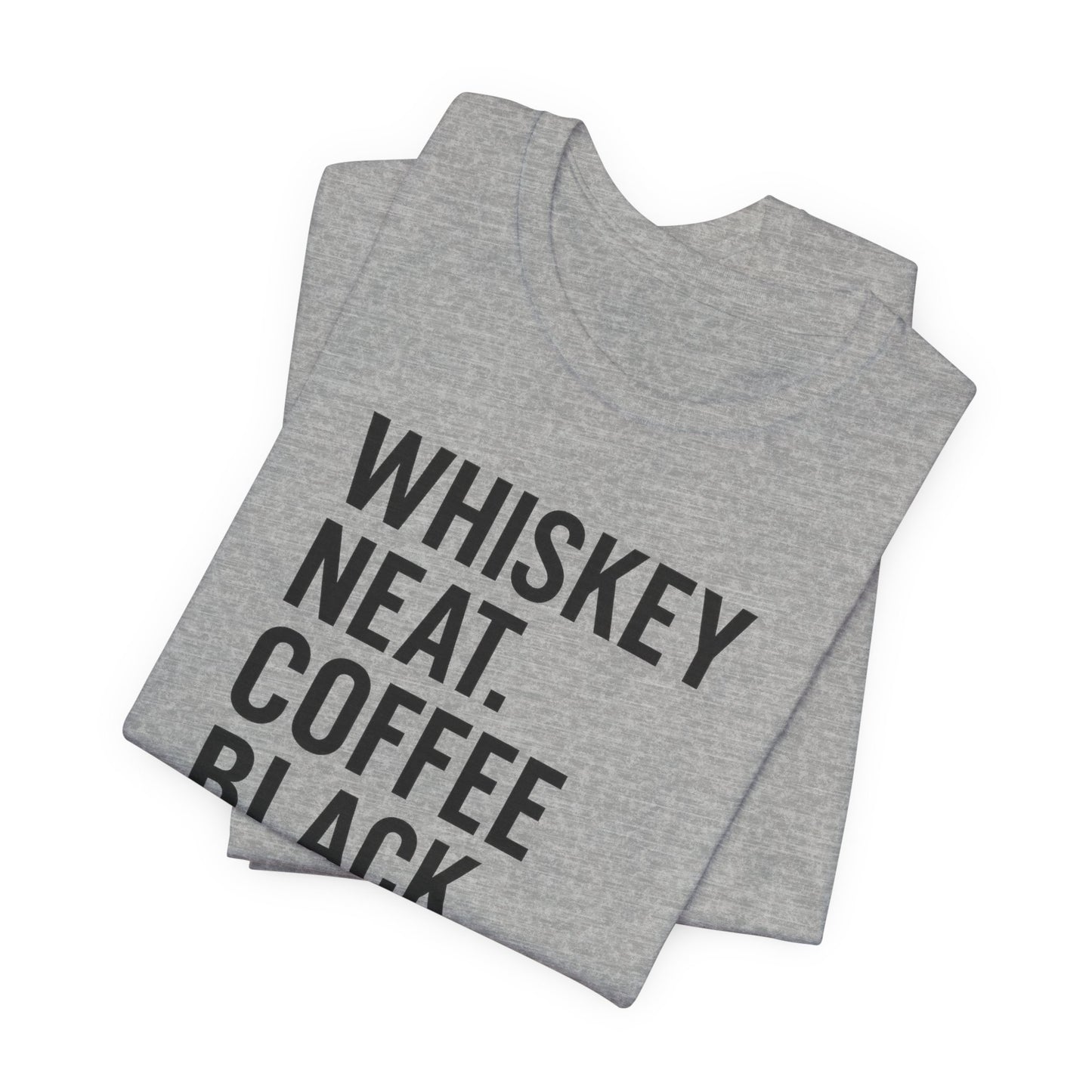 Whiskey and Coffee Graphic Tee - Perfect for Coffee Lovers, Gift Idea for Men and Women, Casual Wear, Birthday, Everyday Style