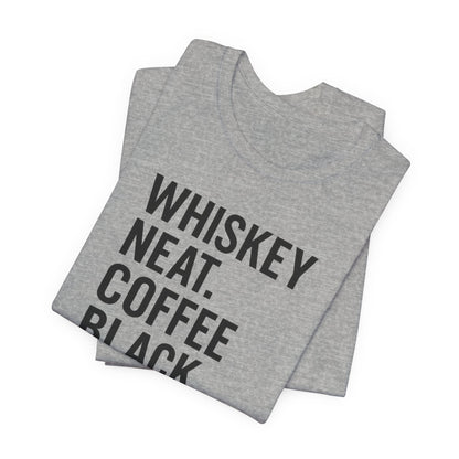 Whiskey and Coffee Graphic Tee - Perfect for Coffee Lovers, Gift Idea for Men and Women, Casual Wear, Birthday, Everyday Style