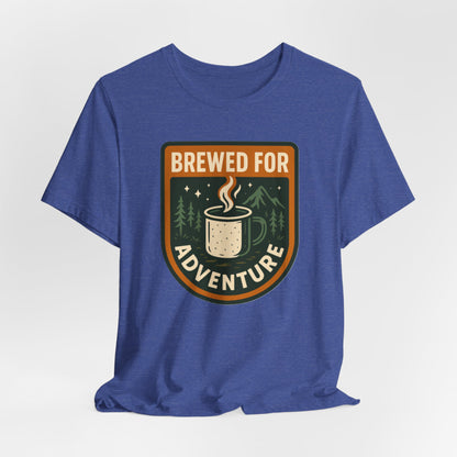 Adventure Brewed Graphic Tee - Perfect for Outdoors Lovers, Travel, Hiking, Camping, Gift for Adventurers