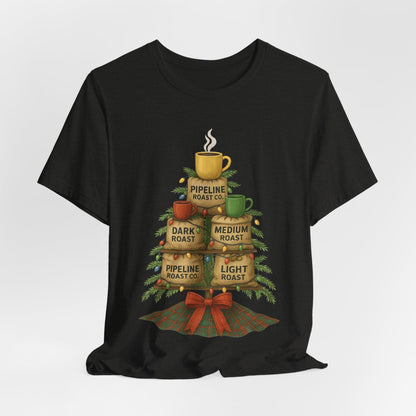 Coffee Lover's Tee, Unisex Short Sleeve T-Shirt, Christmas Gift, Coffee Themed Apparel, Cozy Vibes, Holiday Celebrations