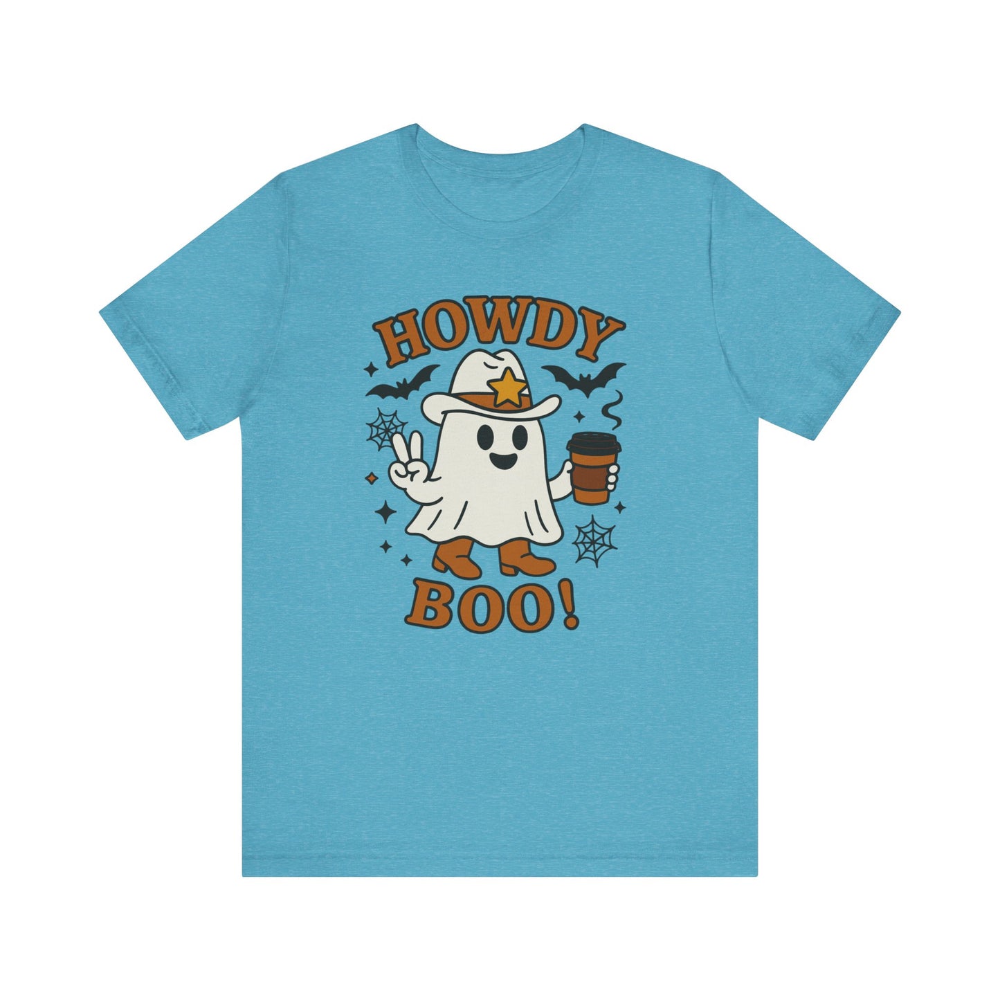 Howdy Boo Ghost Tee, Unisex Halloween T-Shirt, Funny Graphic Tee, Halloween Costume Shirt, Spooky Season Apparel
