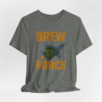 Brew Force Coffee Tee, Unisex Coffee Lover's T-Shirt, Gifts for Baristas, Father’s Day Gift, Coffee Enthusiast Apparel