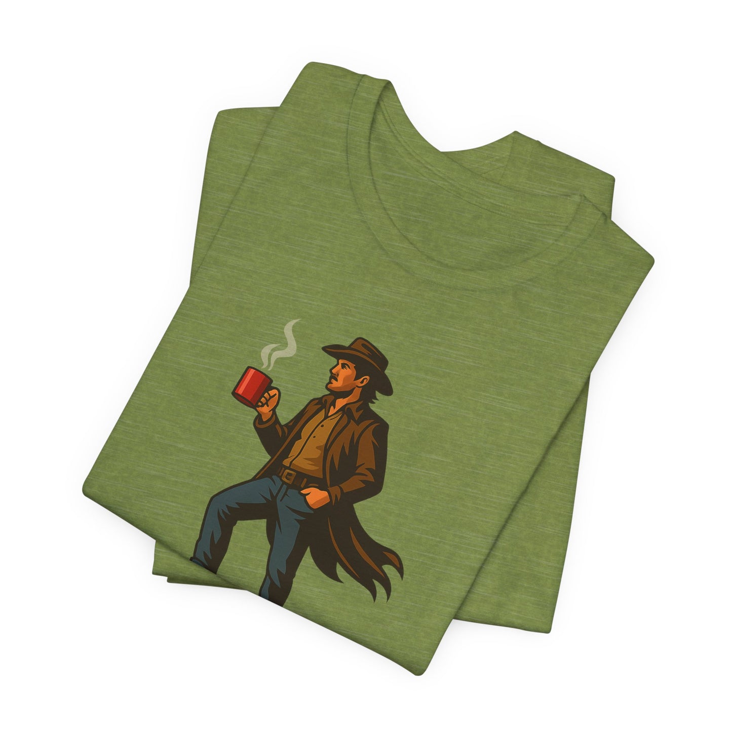 Brew Adventure Tee: Vintage Graphic Unisex Shirt, Coffee Lover Gift, Casual Wear, Hiking Apparel, Men's & Women's Fashion