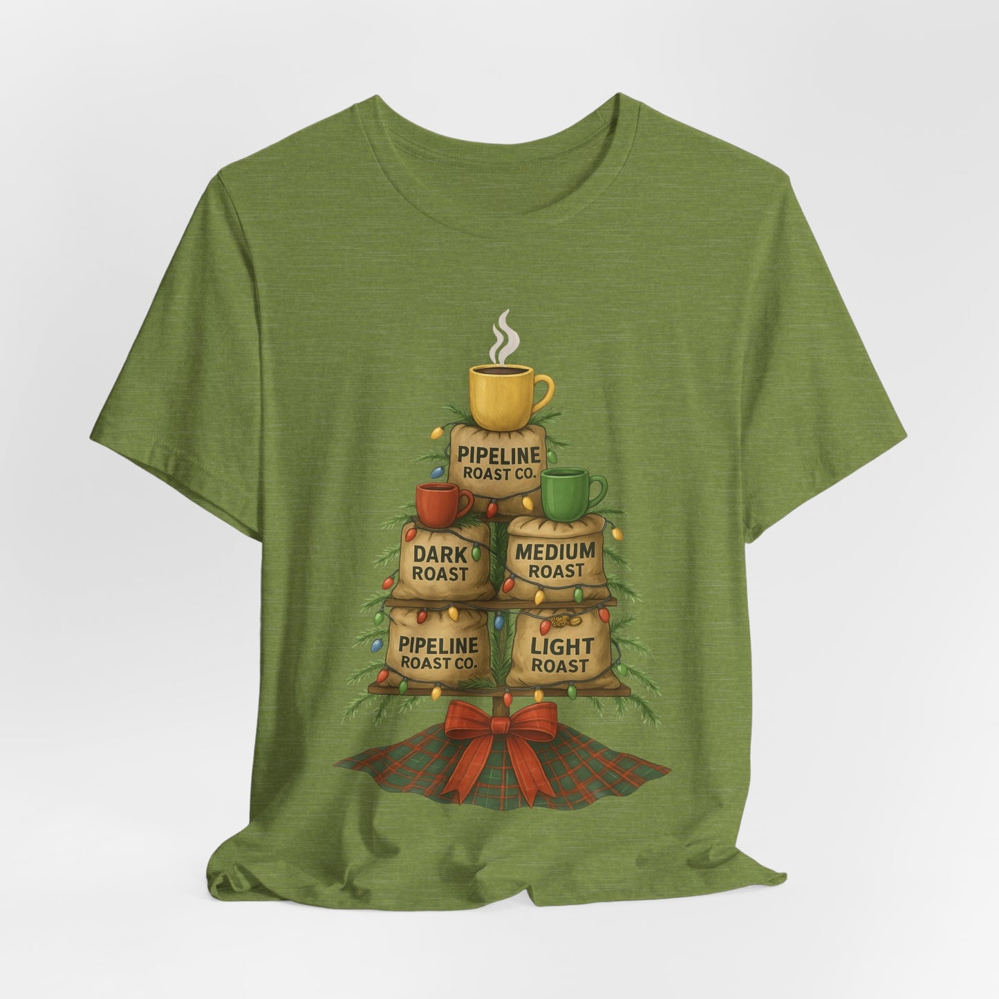 Coffee Lover's Tee, Unisex Short Sleeve T-Shirt, Christmas Gift, Coffee Themed Apparel, Cozy Vibes, Holiday Celebrations