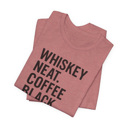 Whiskey and Coffee Graphic Tee - Perfect for Coffee Lovers, Gift Idea for Men and Women, Casual Wear, Birthday, Everyday Style