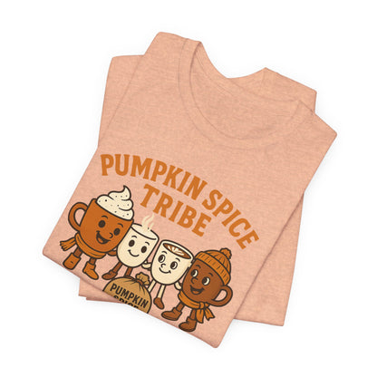 Pumpkin Spice Tribe Tee, Fall T-Shirt, Coffee Lover Gift, Unisex Shirt, Autumn Apparel, Pumpkin Spice Shirt