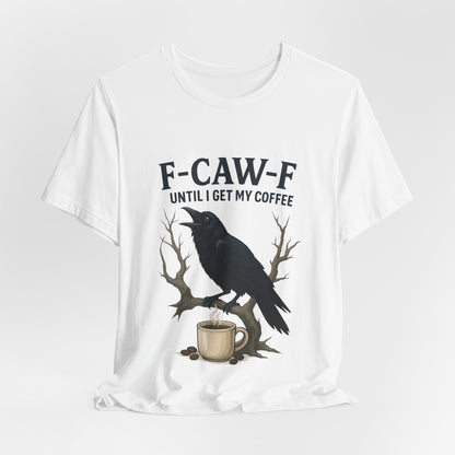 Coffee Lover's Tee, Unisex T-Shirt, Funny Gift, Crow Graphic Tee, Coffee Enthusiast Shirt, Unique Coffee Apparel