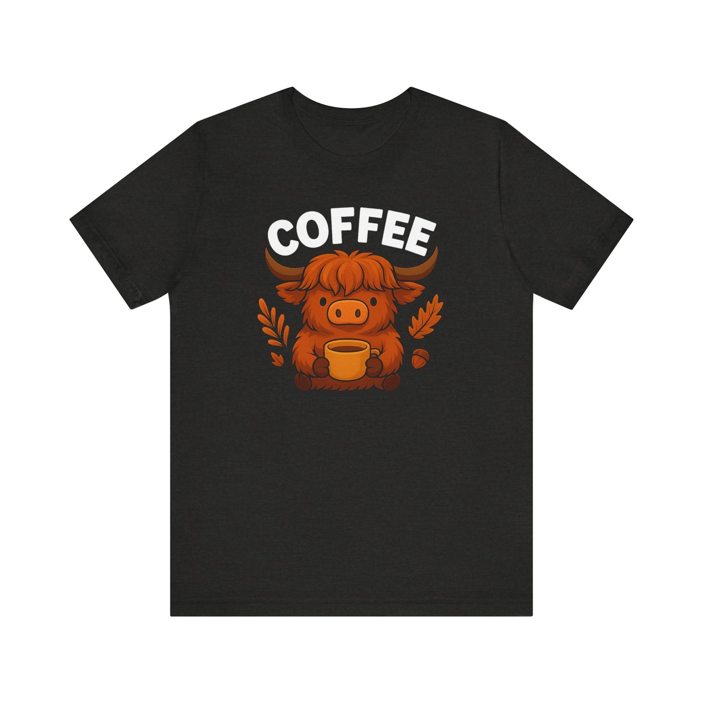 Coffee Lover’s Unisex Tee | Cute Cow Design | Perfect for Casual Gatherings, Birthdays, Coffee Lovers, Gifts