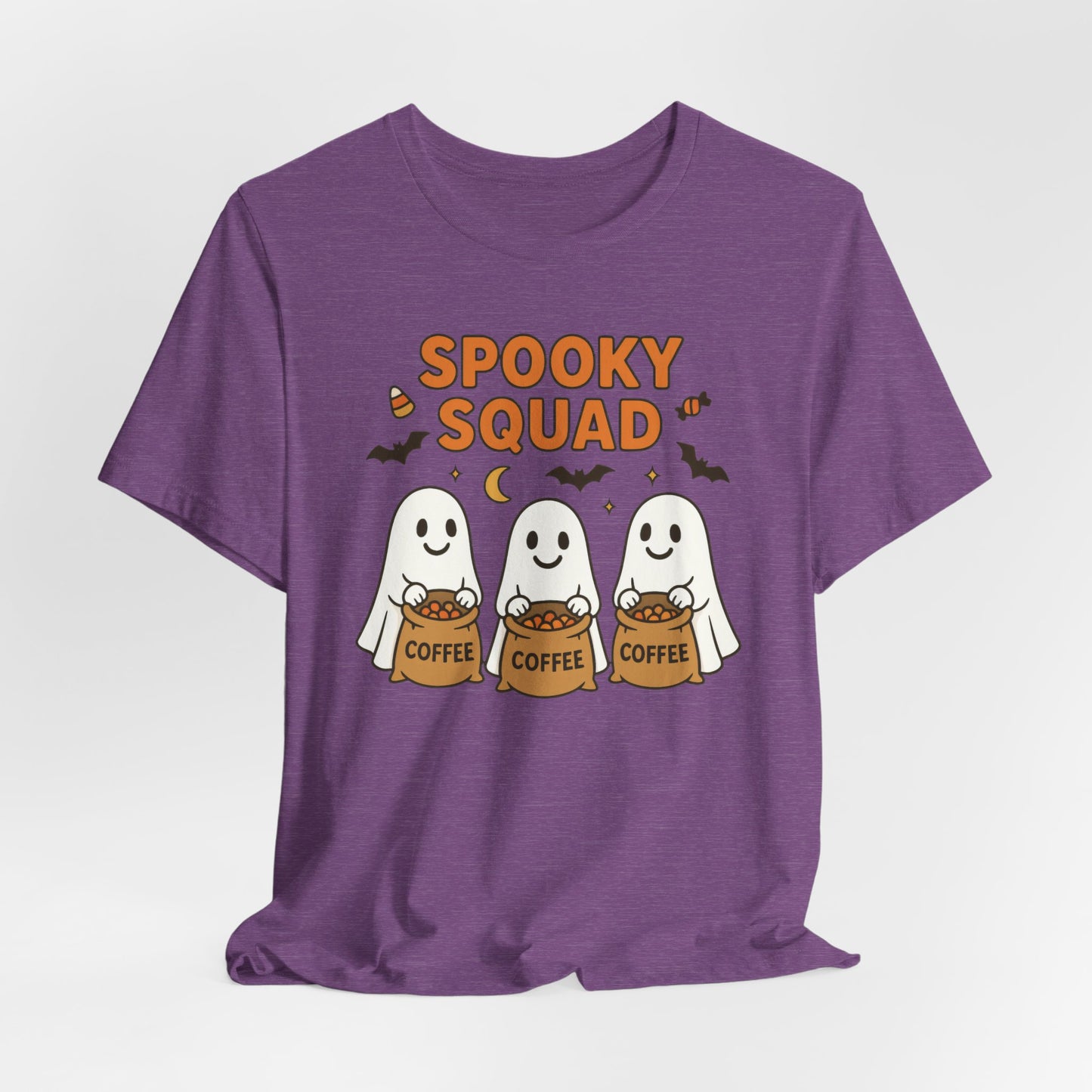 Spooky Squad Coffee Ghosts Tee – Halloween Shirt for Coffee Lovers
