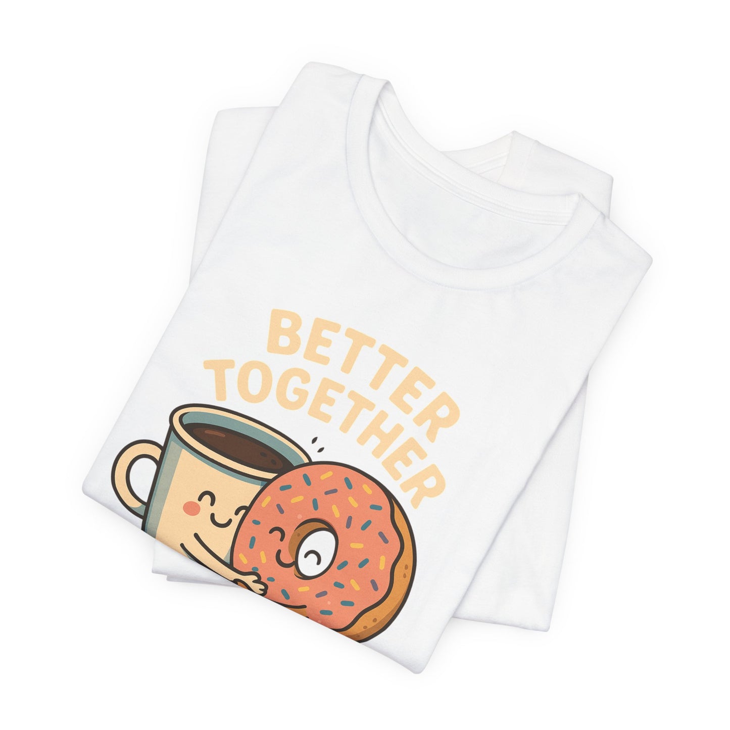 Cute Coffee and Donut Tee, Unisex Jersey Short Sleeve Tee, Funny Food Lover Shirt, Gift for Coffee Lovers, Cute Breakfast Apparel, [...]