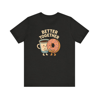 Cute Coffee and Donut Tee, Unisex Jersey Short Sleeve Tee, Funny Food Lover Shirt, Gift for Coffee Lovers, Cute Breakfast Apparel, [...]