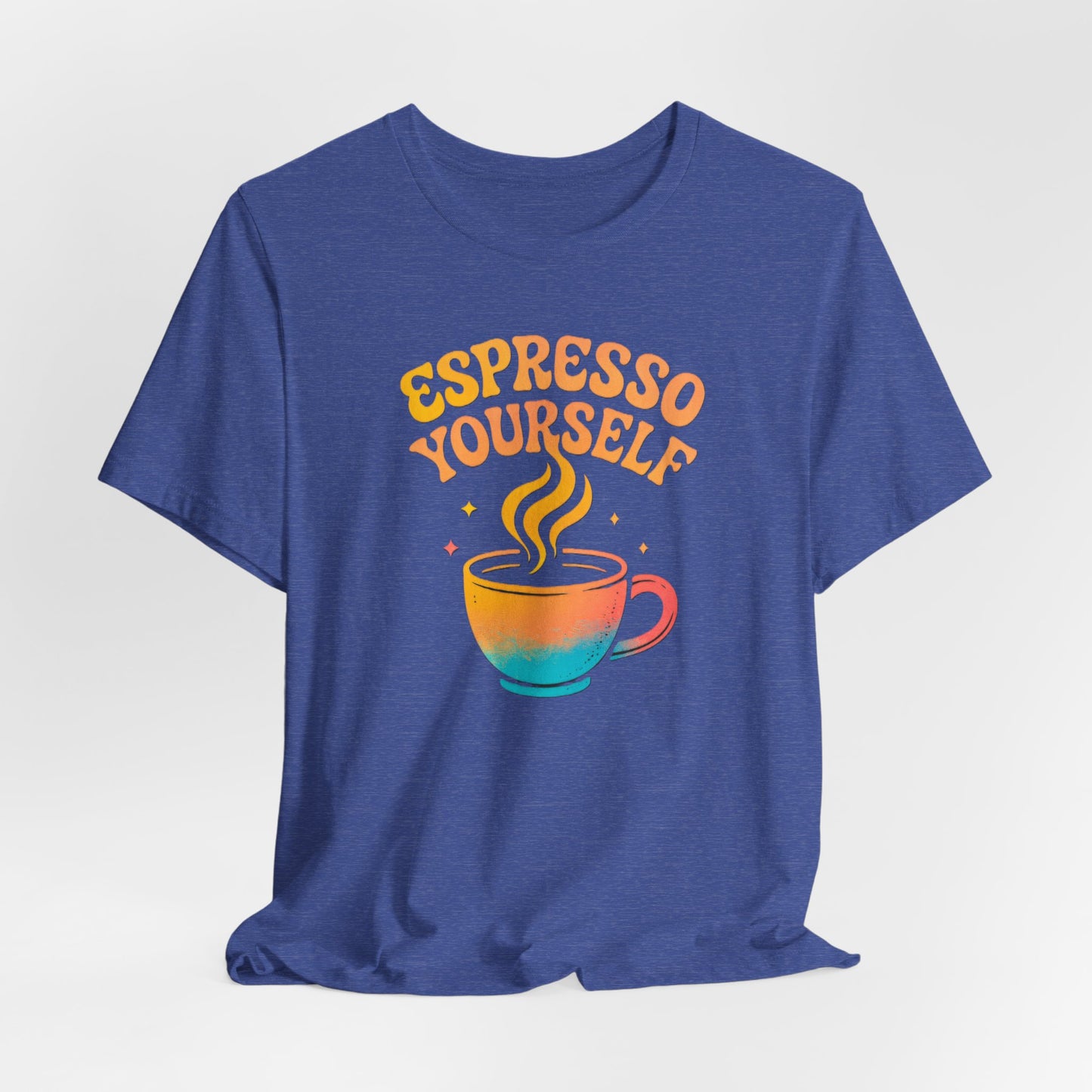 Espresso Yourself Unisex Tee | Coffee Lover Gift, Cute Graphic T-Shirt, Perfect for Baristas, Casual Wear, Fun Gift for Coffee Enthusiasts