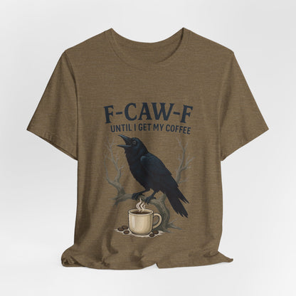 Coffee Lover's Tee, Unisex T-Shirt, Funny Gift, Crow Graphic Tee, Coffee Enthusiast Shirt, Unique Coffee Apparel