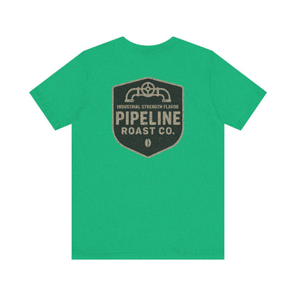 Vintage Pipeline Roast Co. Industrial Emblem T-Shirt – Distressed Workwear Coffee Tee