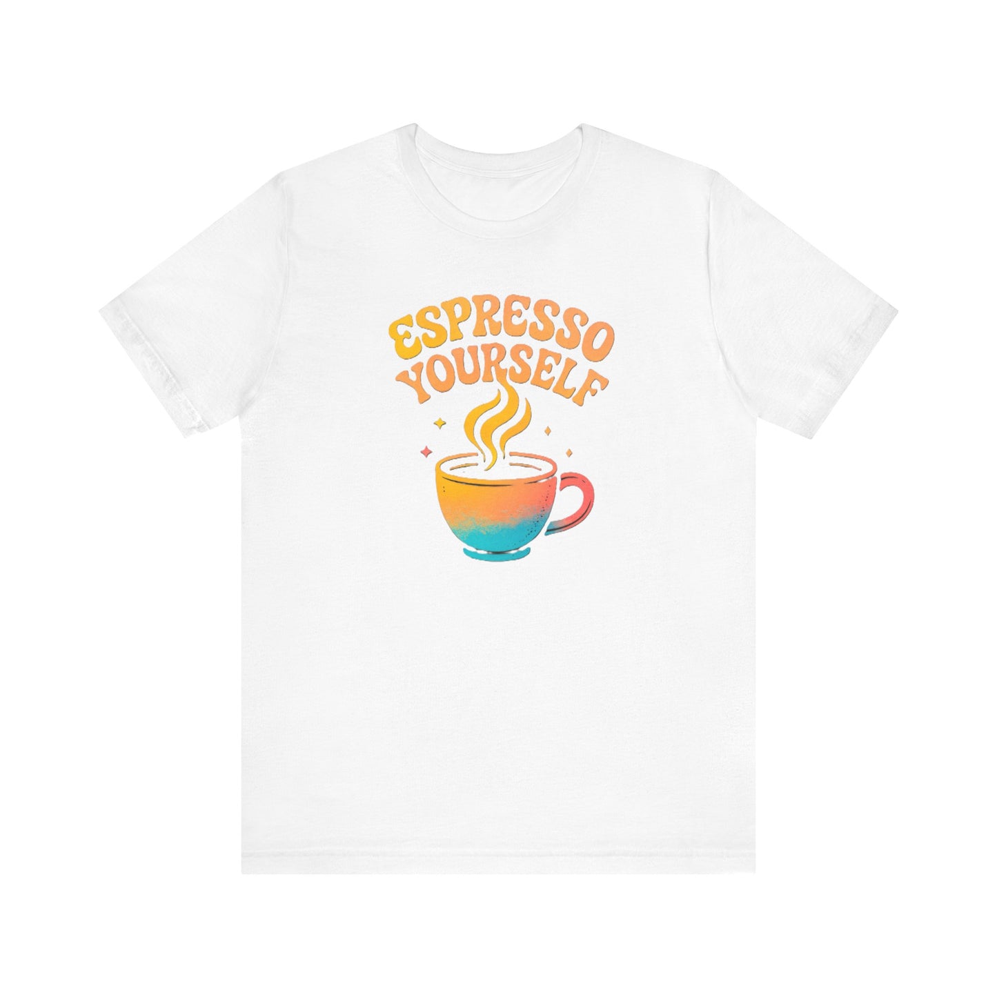 Espresso Yourself Unisex Tee | Coffee Lover Gift, Cute Graphic T-Shirt, Perfect for Baristas, Casual Wear, Fun Gift for Coffee Enthusiasts