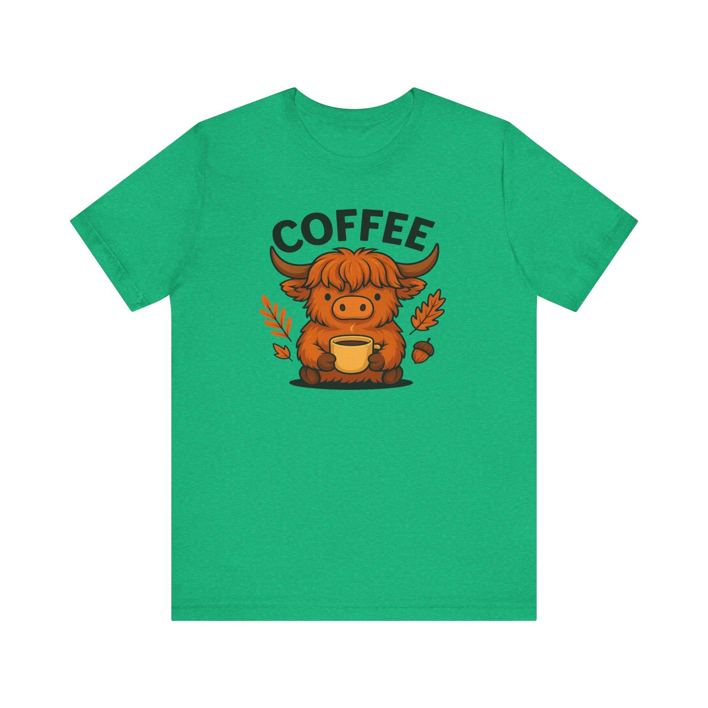 Coffee Lover’s Unisex Tee | Cute Cow Design | Perfect for Casual Gatherings, Birthdays, Coffee Lovers, Gifts