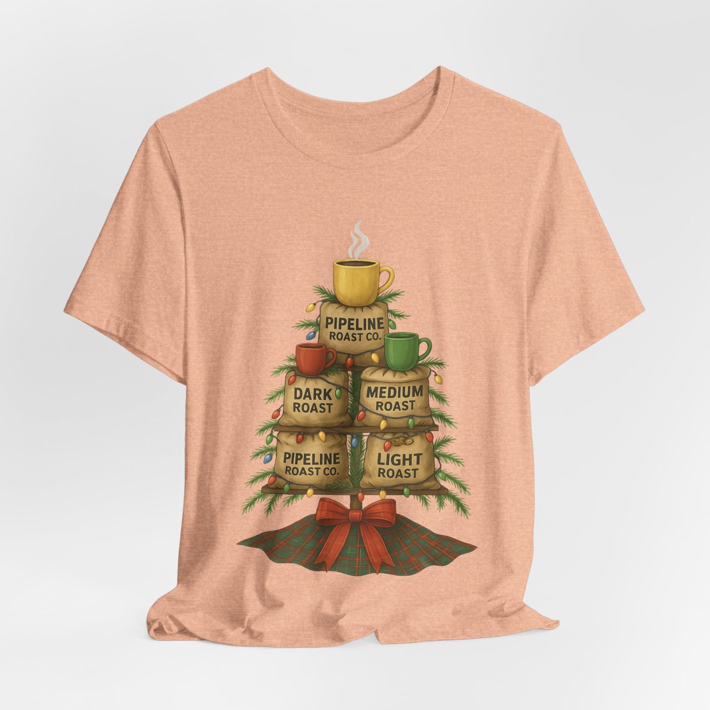Coffee Lover's Tee, Unisex Short Sleeve T-Shirt, Christmas Gift, Coffee Themed Apparel, Cozy Vibes, Holiday Celebrations