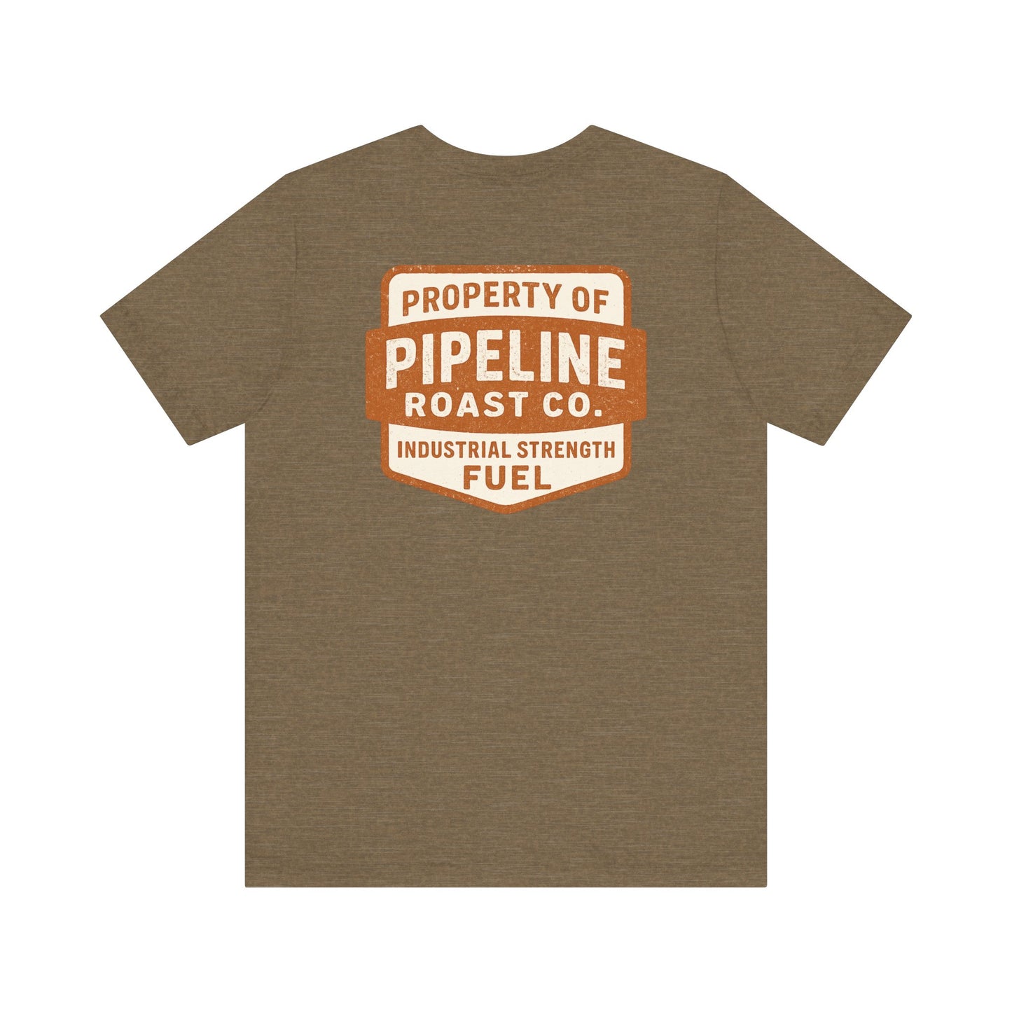 Rusty Vintage Pipeline Roast Co. Industrial Seal Tee – Rugged Workwear Style Coffee Shirt