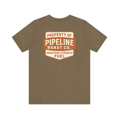 Rusty Vintage Pipeline Roast Co. Industrial Seal Tee – Rugged Workwear Style Coffee Shirt