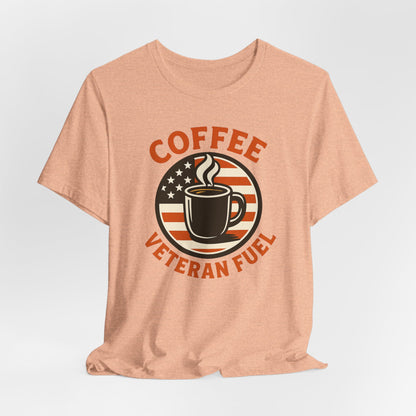 Coffee Lover's Veteran Tee - Unisex Jersey Short Sleeve Tee, Gift for Coffee Lovers, Veteran Appreciation, Casual Wear, Patriot T-Shirt