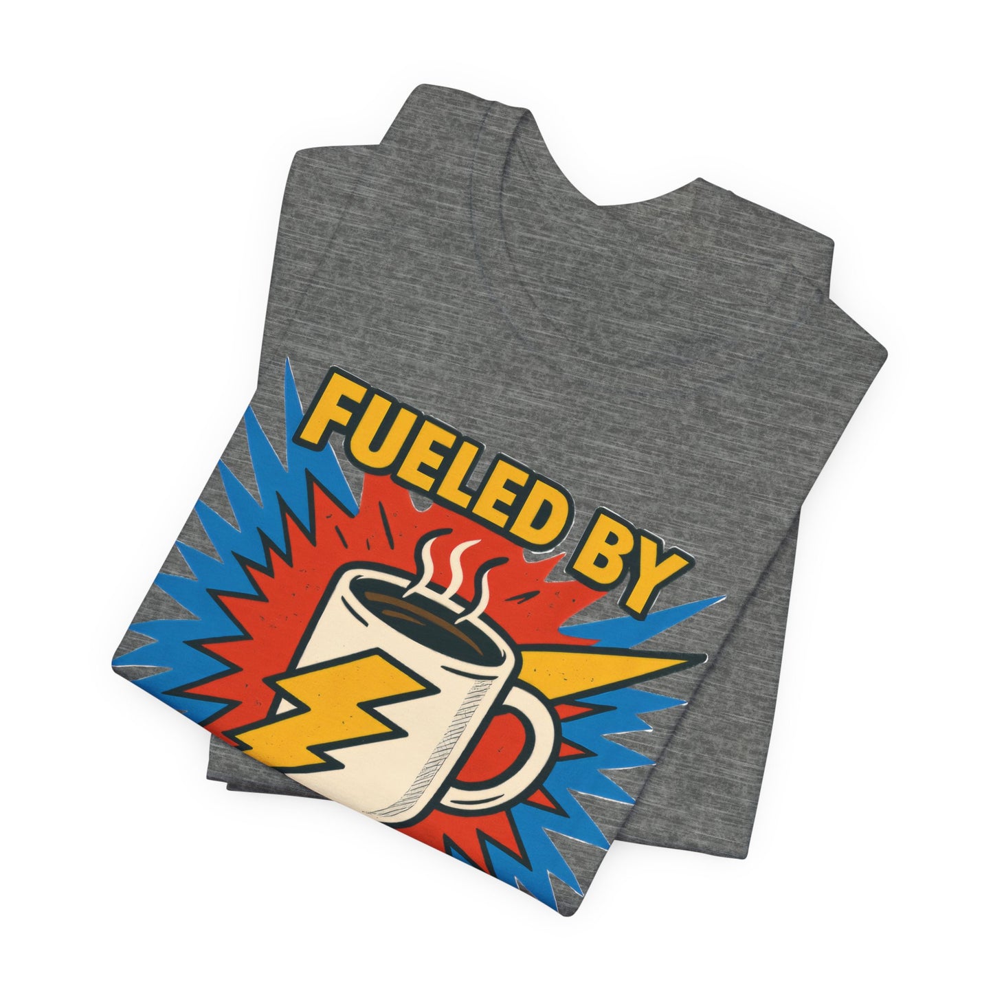 Caffeine Power Tee - Unisex Jersey Short Sleeve T-Shirt, Coffee Lover Gift, Casual Wear, Funny Quote Shirt, Birthday or Holiday Apparel