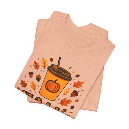 Autumn Coffee Lover Tee - Fall Vibes Unisex Shirt, Perfect for Cozy Days, Pumpkin Spice, Thanksgiving Gift, Seasonal Fashion, Casual Wear