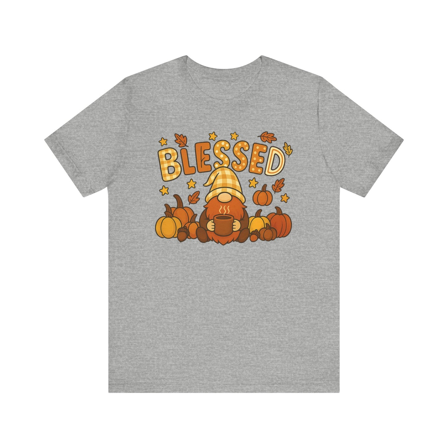 Fall Gnome Blessed Tee, Autumn T-Shirt, Thanksgiving Wear, Seasonal Shirt, Cozy Fall Apparel Gift