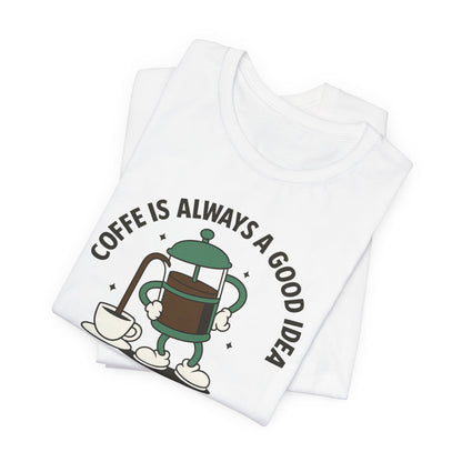 Coffee Lover's Short Sleeve Tee, Unisex Jersey T-Shirt, Casual Gift for Coffee Enthusiasts, Perfect for Birthdays, Coffee Breaks, Cozy Vibe