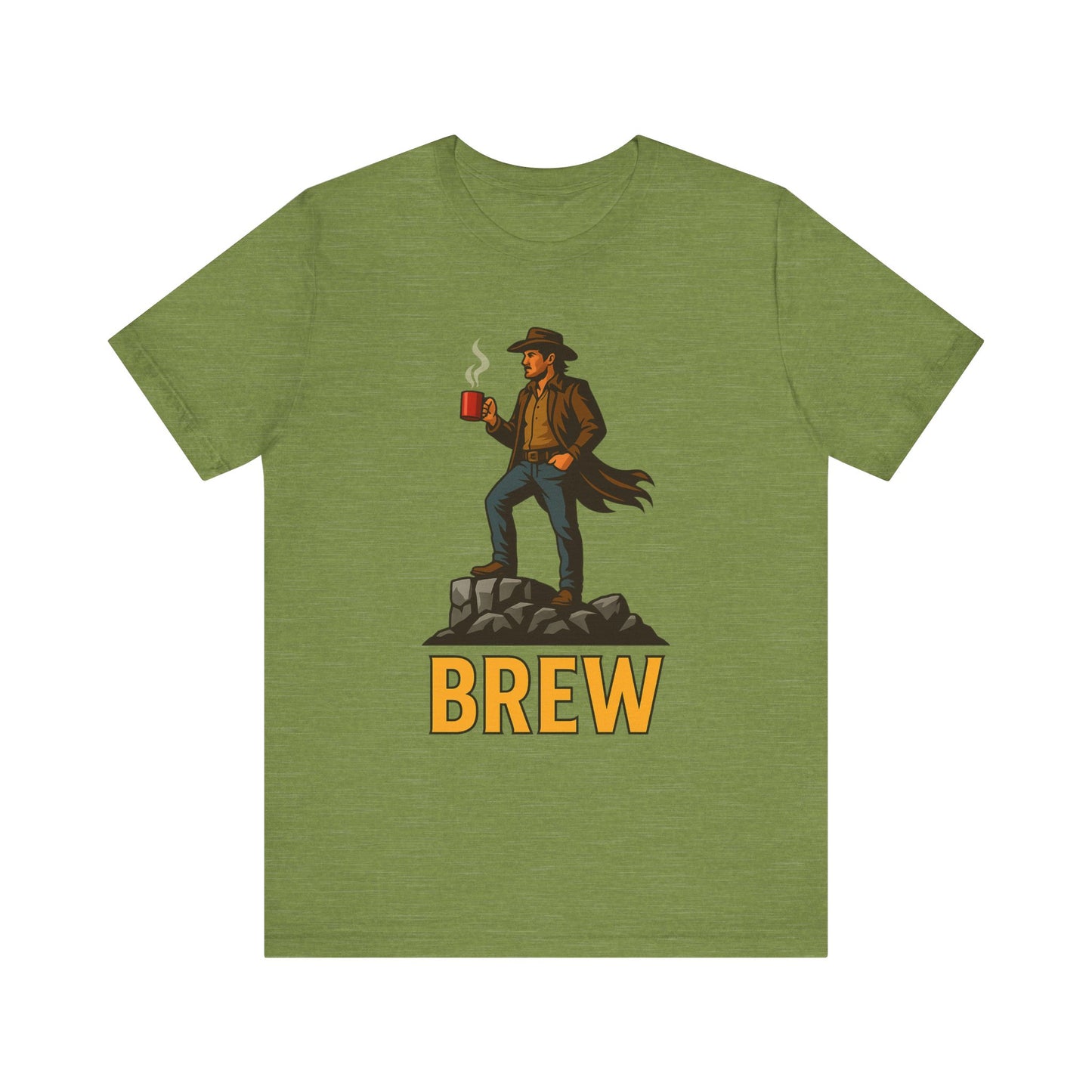 Brew Adventure Tee: Vintage Graphic Unisex Shirt, Coffee Lover Gift, Casual Wear, Hiking Apparel, Men's & Women's Fashion