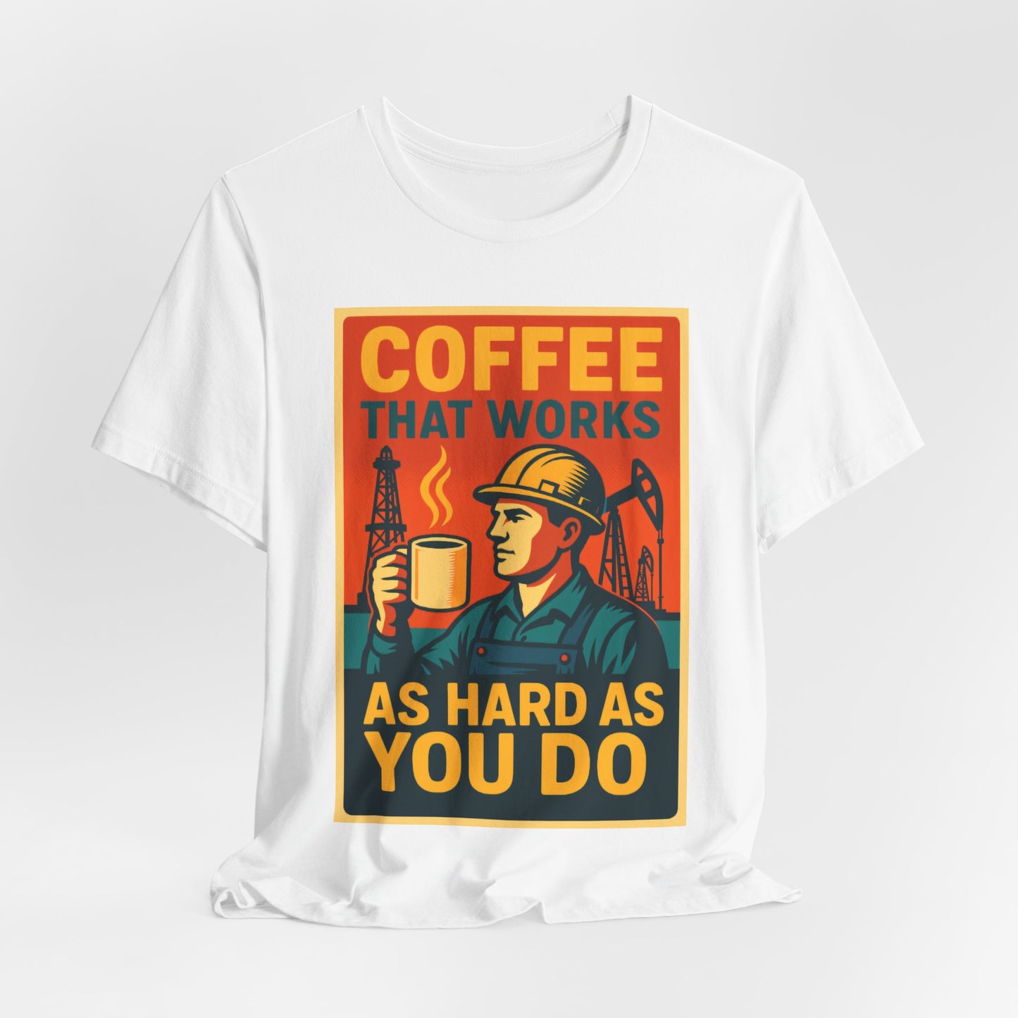 Oil and Gas Coffee T-Shirt – Pipeline Grind Tee for Hardworking Coffee Lovers
