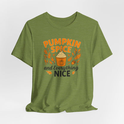 Pumpkin Spice Short Sleeve Tee | Fall Fashion, Cozy Vibes, Coffee Lovers, Gift for Her, Autumn Essentials